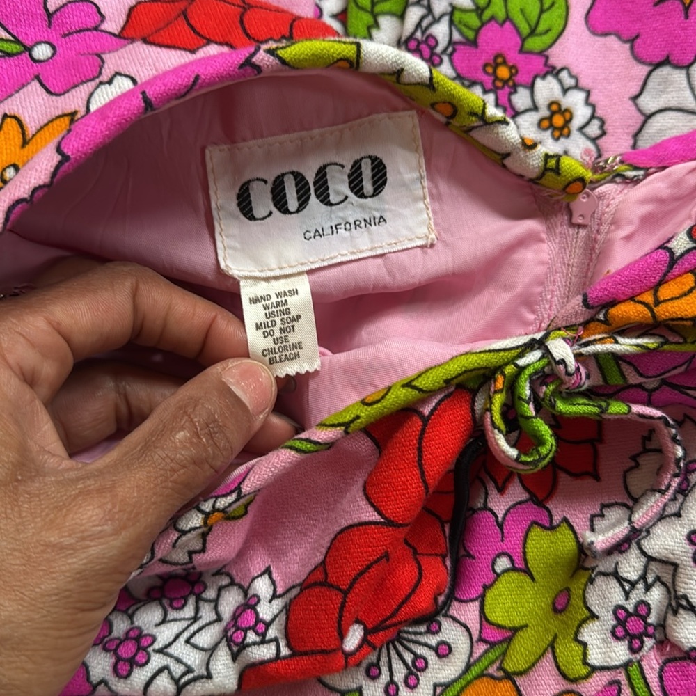 70's Vintage Neon Paisley Party Dress - Picture 9 of 14